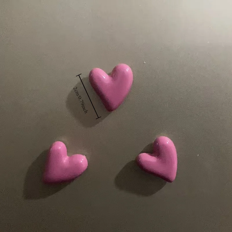 7pcs Heart-Shaped Plastic Fridge Magnet Set, Decorative Refrigerator Magnets for Kitchen, Office and Home Decor,Valentine's Day