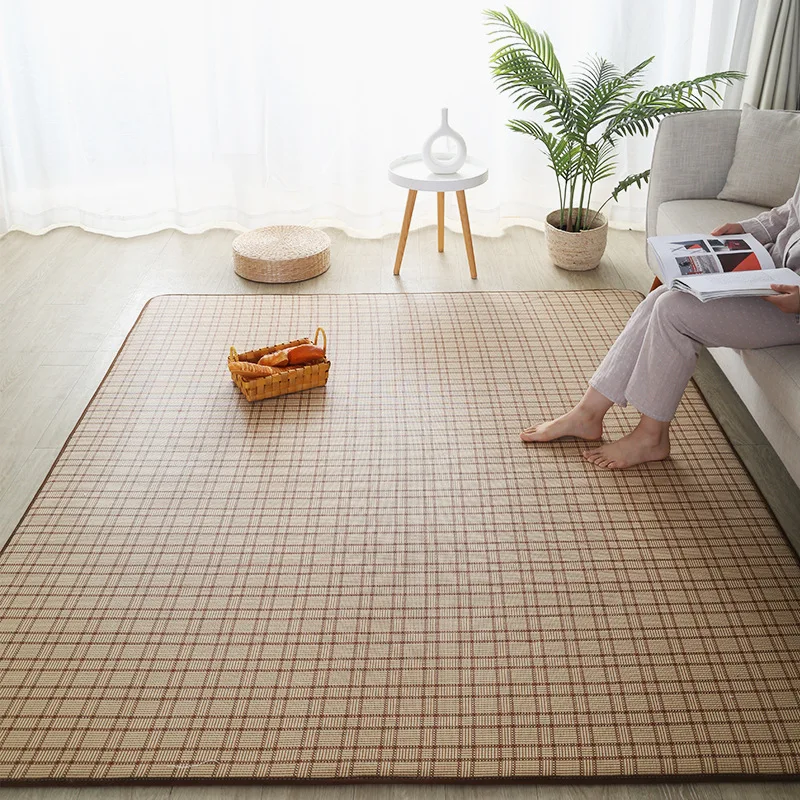 

Japanese Handmade Rattan Woven Carpet Mat Living Room Thick Tatami Mat Summer Cool Mat For Bedroom Rug Kids Play Crawling Mat