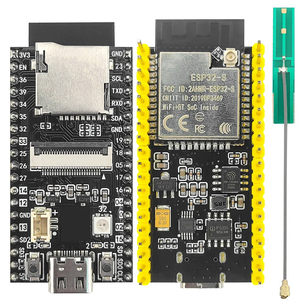 ESP32-CAM Development Board with OV2640 Camera Module Extend 2.4G Extend Antenna 4MB Flash 8MB PSRAM 16GB TF Card ESP32S3