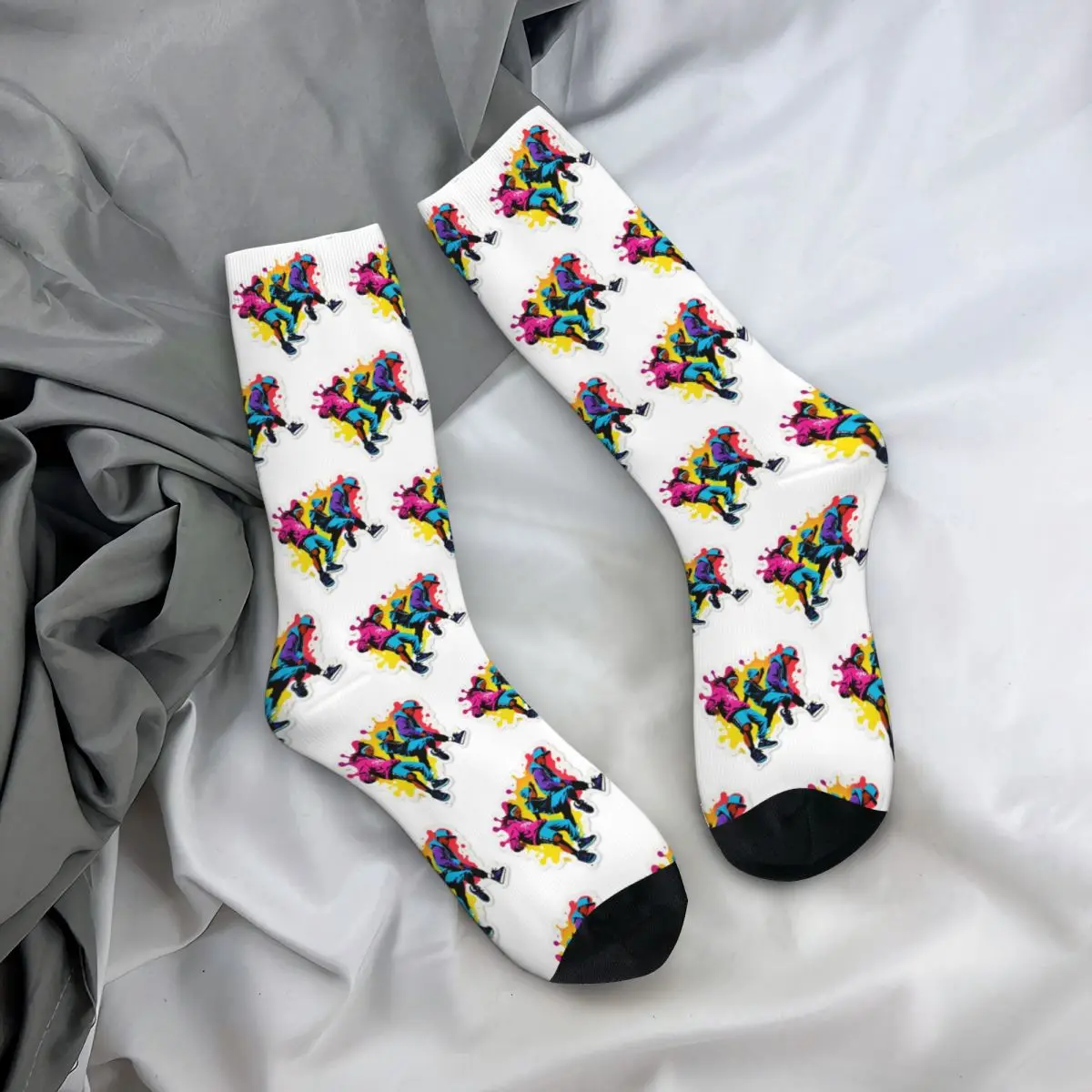 

All Seasons Crew Stockings Hit-Beat Socks Crazy Hip Hop Long Socks for Men Women Birthday Present