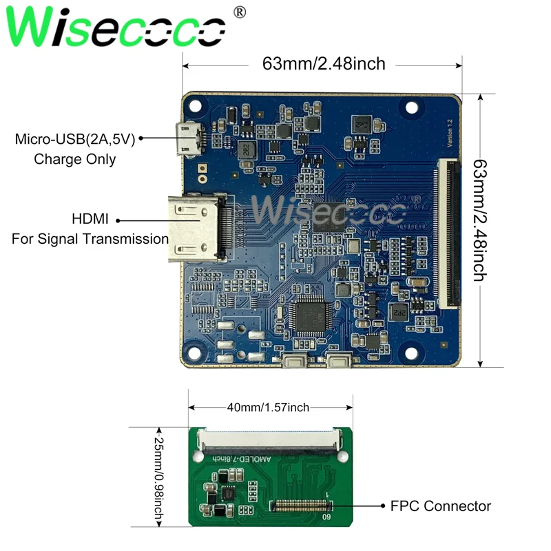 Imagem -06 - Wisecoco-tela Flexível Oled Placa de Motorista Dobrável 1920x1440 78