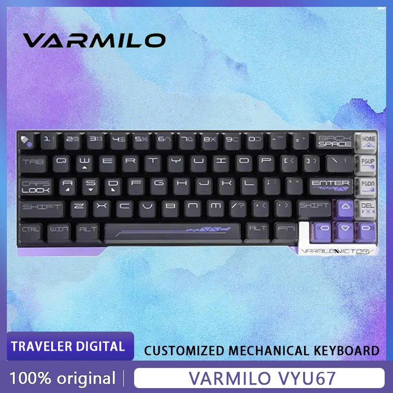 

Магнитный переключатель Varmilo Vyu67 Victory, механическая клавиатура из алюминиевого сплава, клавиатура с быстрым триггером 8000 Гц RGB, меняющий цвет