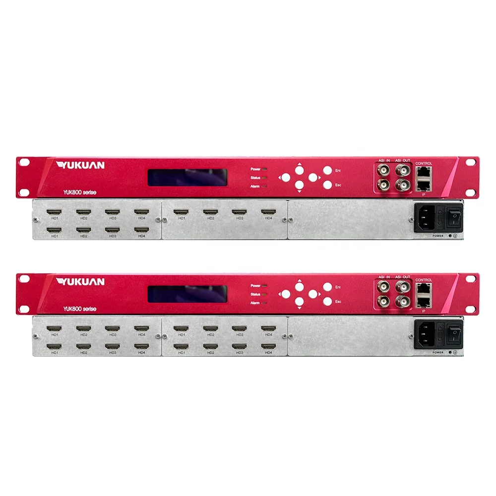 8 in 1 HD MI H.264 1080P Encoder with ASI/IP Inputs and ASI/IP Outputs UDP/RTP Protocol for Digital TV