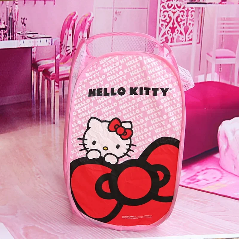 Hello Kitty-mir à linge pliable pour vêtements sales, panier à jouets, rangement pour vêtements, maison, E27