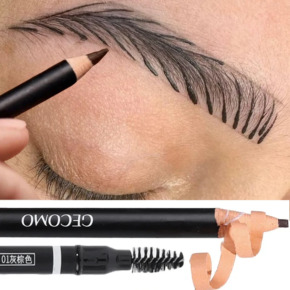 Microblading Wenkbrauw Potlood Zwart Bruin Waterdicht Omtrek Wenkbrauw Vorm Make-Up Langdurige Wenkbrauwversterkers Tattoo Cosmetica