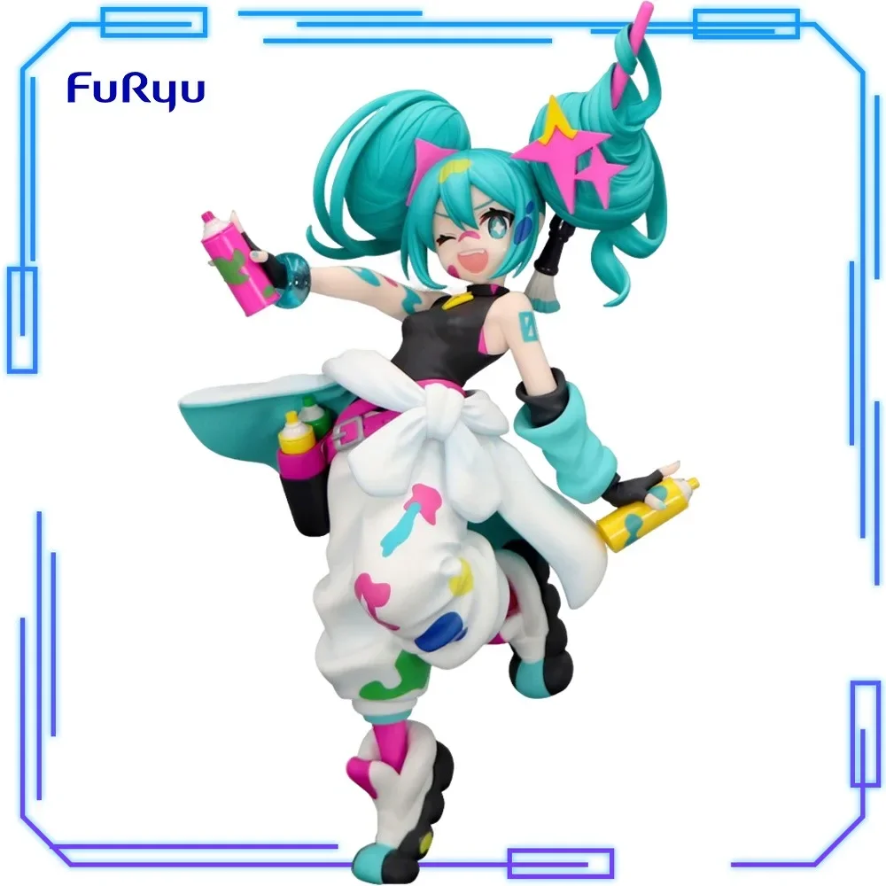 在庫あり-furyu-オリジナル正規品-ピアプロキャラクター-ボーカロイド-初音ミク-ペイントガール-19cm-コレクションモデル玩具-trio-try-it-フィギュア