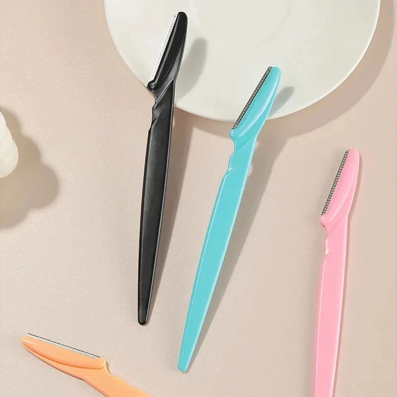 4-24Pcs Eyebrow Trimmer Blade Shaver Portable Face Razor Eye Brow Epilation Hair Removal Cutters Safety Razor Woman Makeup