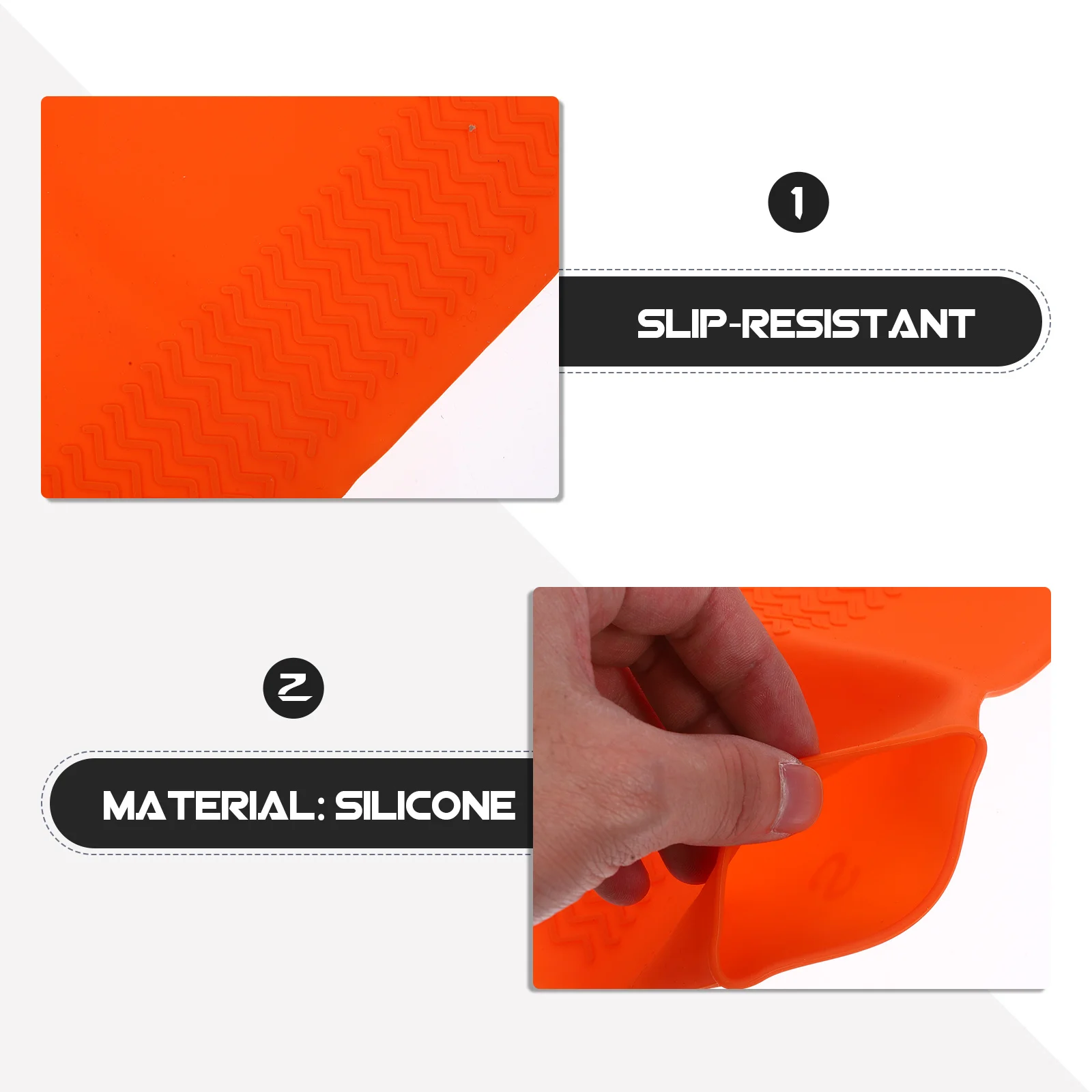 

1Pair Waterproof Silicone Shoe Cover Slip Resistant Shoe Protector Size M for Outdoor Travel Rain Snow Beach Camping