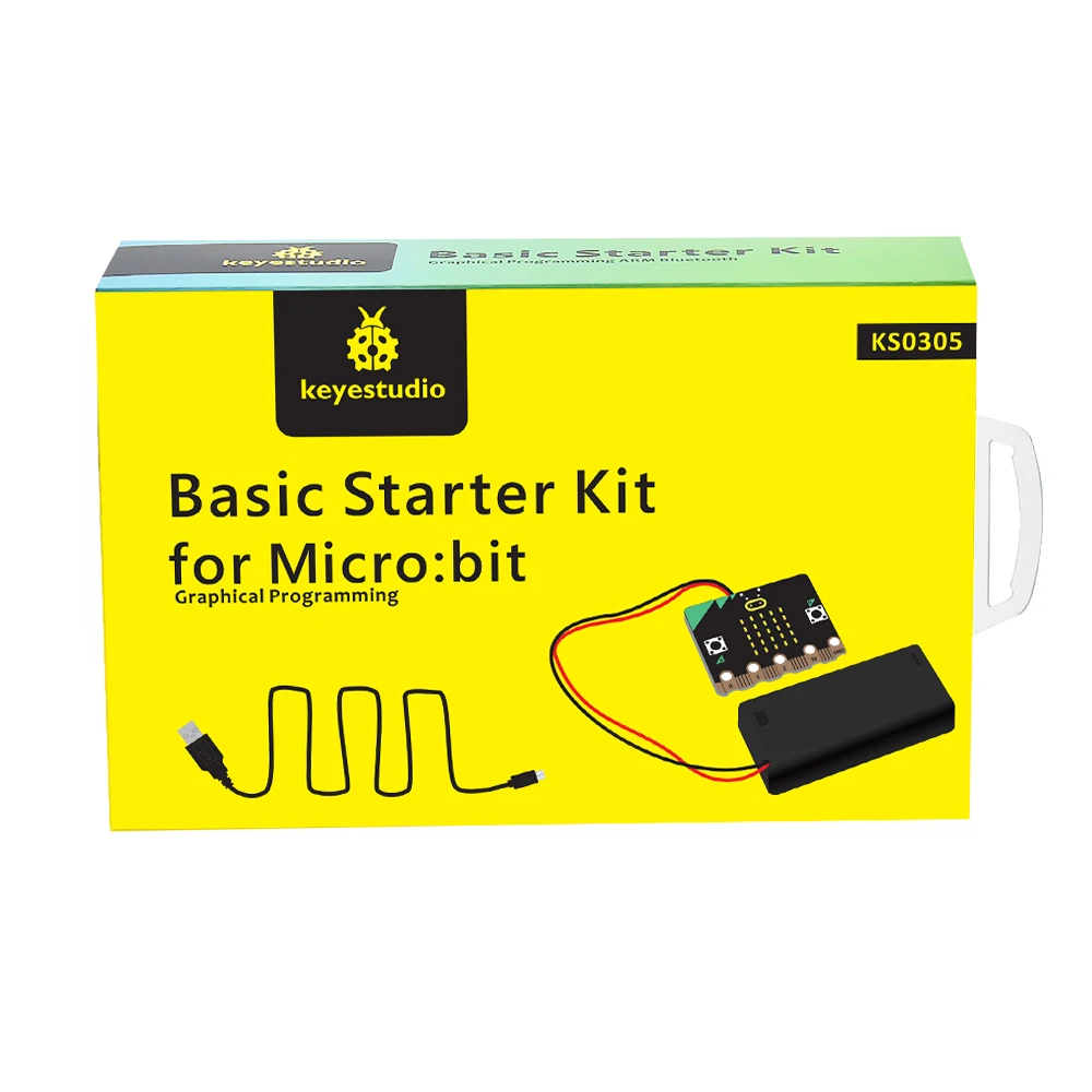 keyestudio Basic/Beginner Micro Bit V2 Starter Kit For BBC Micro:Bit Kit DIY Projects STEM Education Programming Kit For Kids