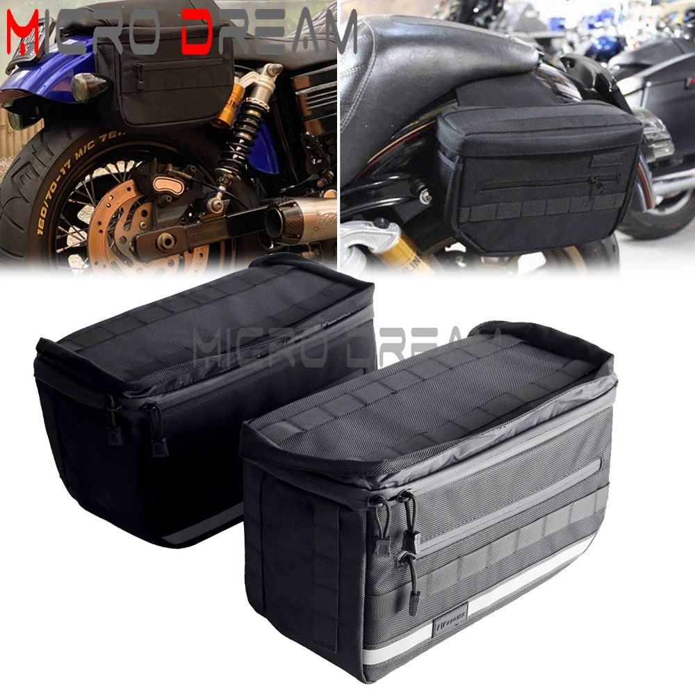 Motorcycle Essential Saddlebag Escape Bags T-bar Handlebar Bag Toolbag For Harley Honda Softail Dyna Sportster FLHX Street Glide