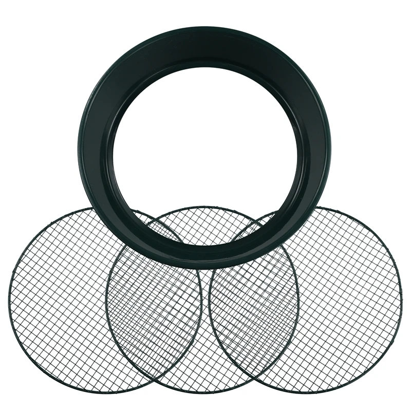 

Mesh Sieve, Rock Garden Sieve Soil Sieve, Sand Sieve Set, Stackable Grader Gold Prospecting Pan