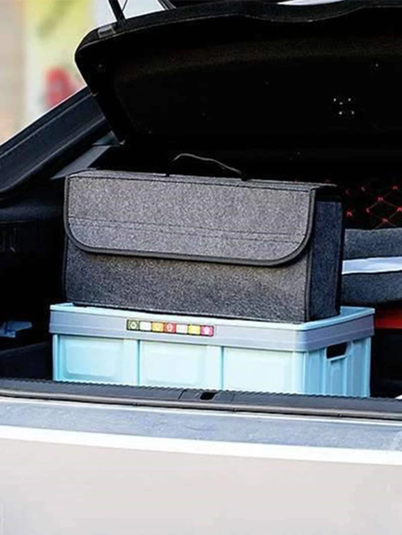 Felt Car Trunk  Bag - Dark Grey