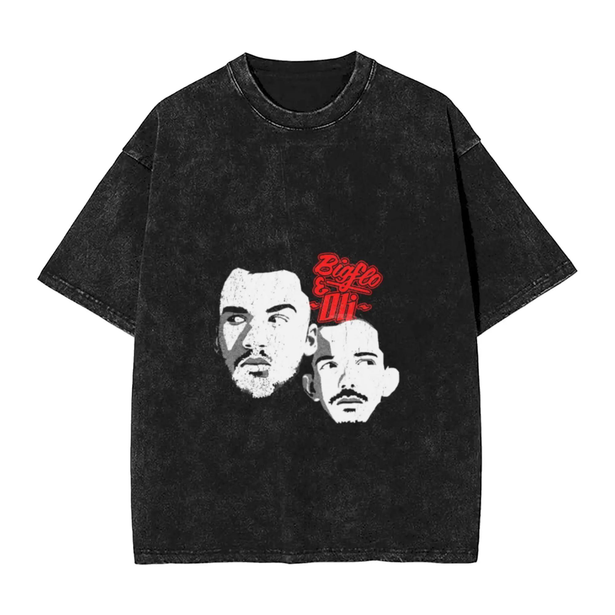 Two Face Silhouette Style Hip Hop Music Group Unique Trendy A Vintage Oversized Cotton Unisex T-Shirts
