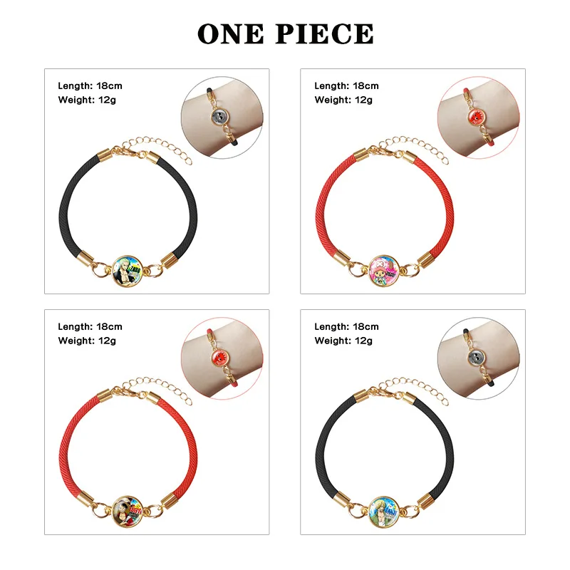 

Anime Bracelet One Piece Luffy Zoro Robin Chopper Braided Gemstone Beaded Wristband Handmade Jewelry Accessories for Fans