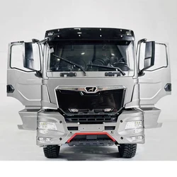 1/14 CNC Metal RC Truck Cab with Opening Doors for RC Dump Truck Tipper Upgrade Alloy Body Shell DIY Parts