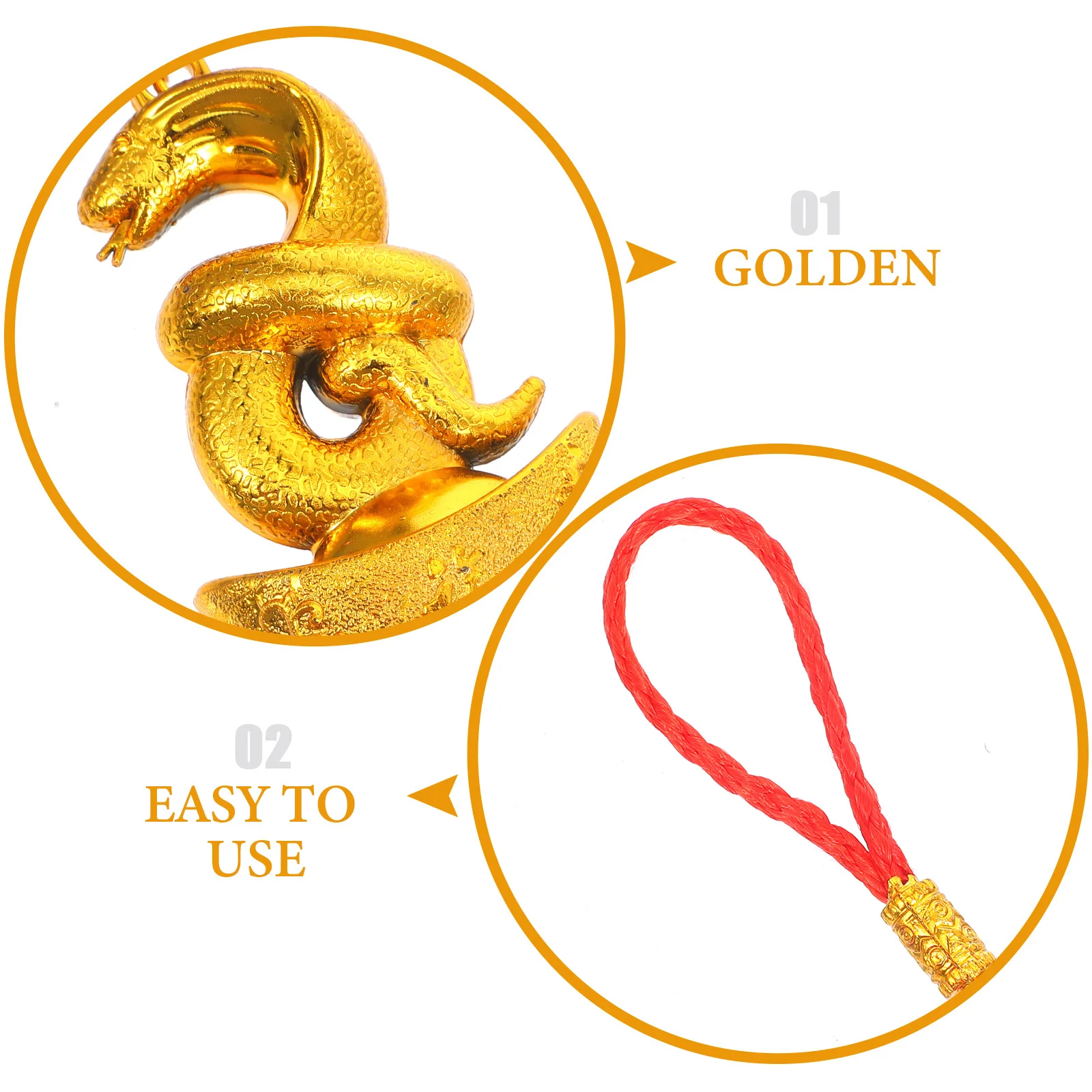 

4Pcs Chinese New Year Bonsai Pendant Snake Hanging Ornament Traditional Festival Decor Tassel Hanging Pendant Spring Festival