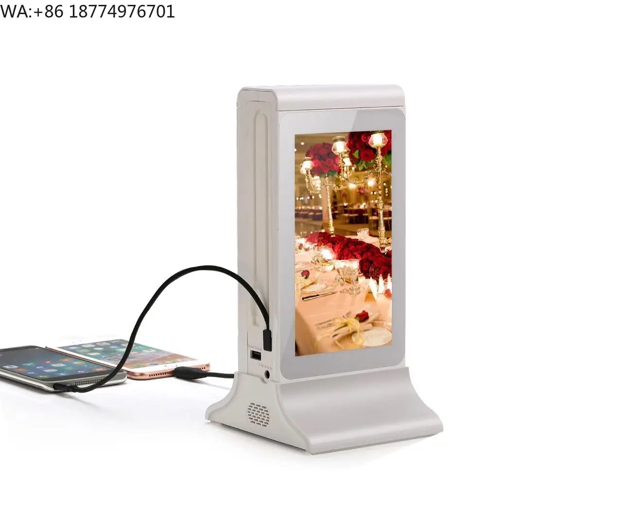 

Portable Self Order Kiosk with Dual 7 Inch HD Touch Display, Ads Player, Rechargeable Battery and Cloud Connection