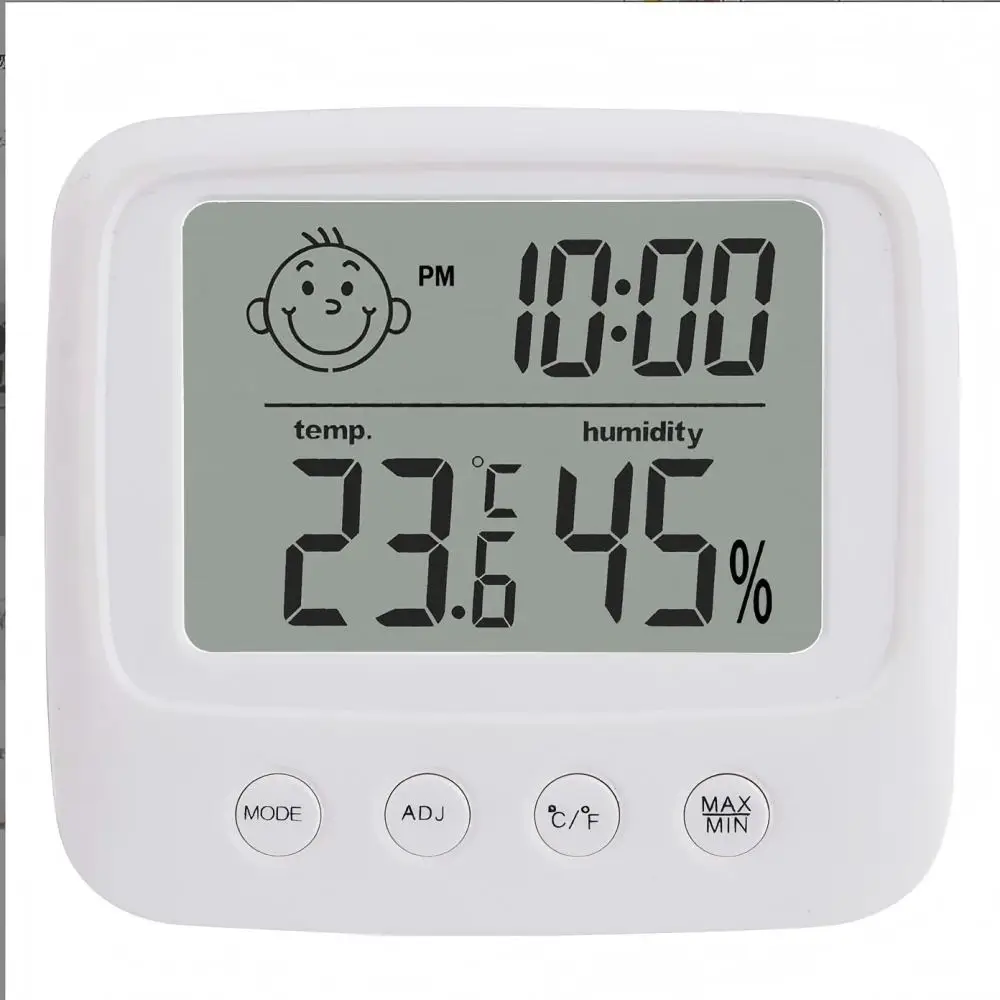 Medidor de humedad y temperatura interior con retroiluminación, pantalla LCD, termómetro alimentado por batería, Sensor higrómetro electrónico magnético