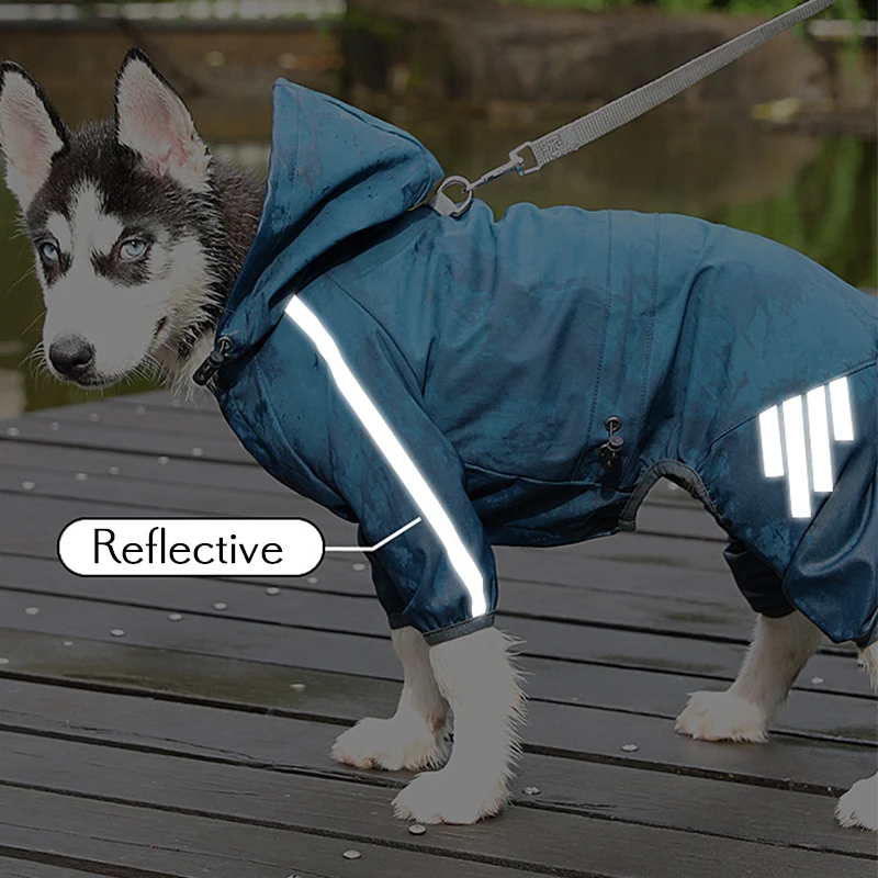 Dog Raincoat Waterproof Pet Rain Clothes for Chihuahua Maltese Reflective Rain Coat Small Medium Dogs Jumpsuit Dogs Cat Overalls