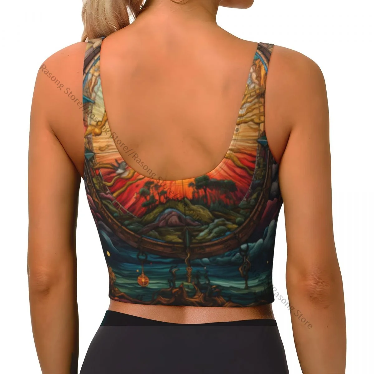 Sports Bra Women Running Yoga Clothes Vest Astronomical Chart Sun In The Sky Gathering Fitness Vest