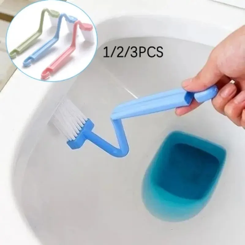 1/3 pçs escova de vaso sanitário curvada alça longa janela do vaso sanitário escovas de limpeza de cozinha ferramentas de limpeza profunda do agregado familiar acessórios do banheiro