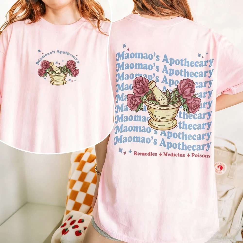 Women Cotton T Shirt Mao Mao's Apothecary Kawaii Shirt Cute Anime Graphic Tee Aesthetic Witchy Apparel Fashion Crop Tops