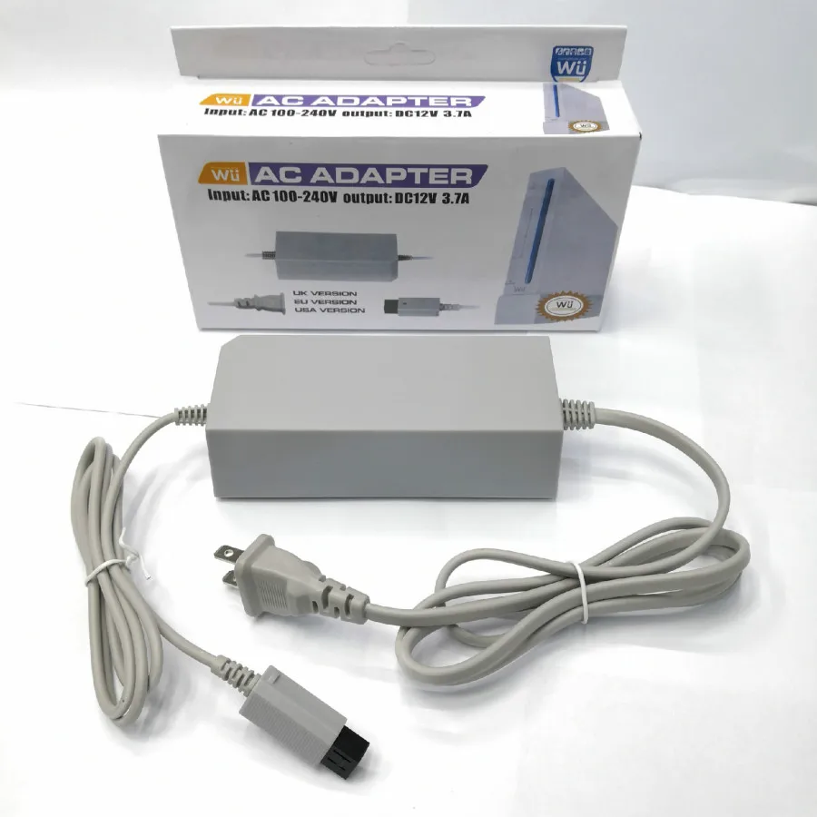 Chargeur adaptateur chaud pour manette de console de jeu Nintendo Wii, câble de charge AC 100-100 V, 12V, 3,7 A, prise EU, US, alimentation, 240 pièces