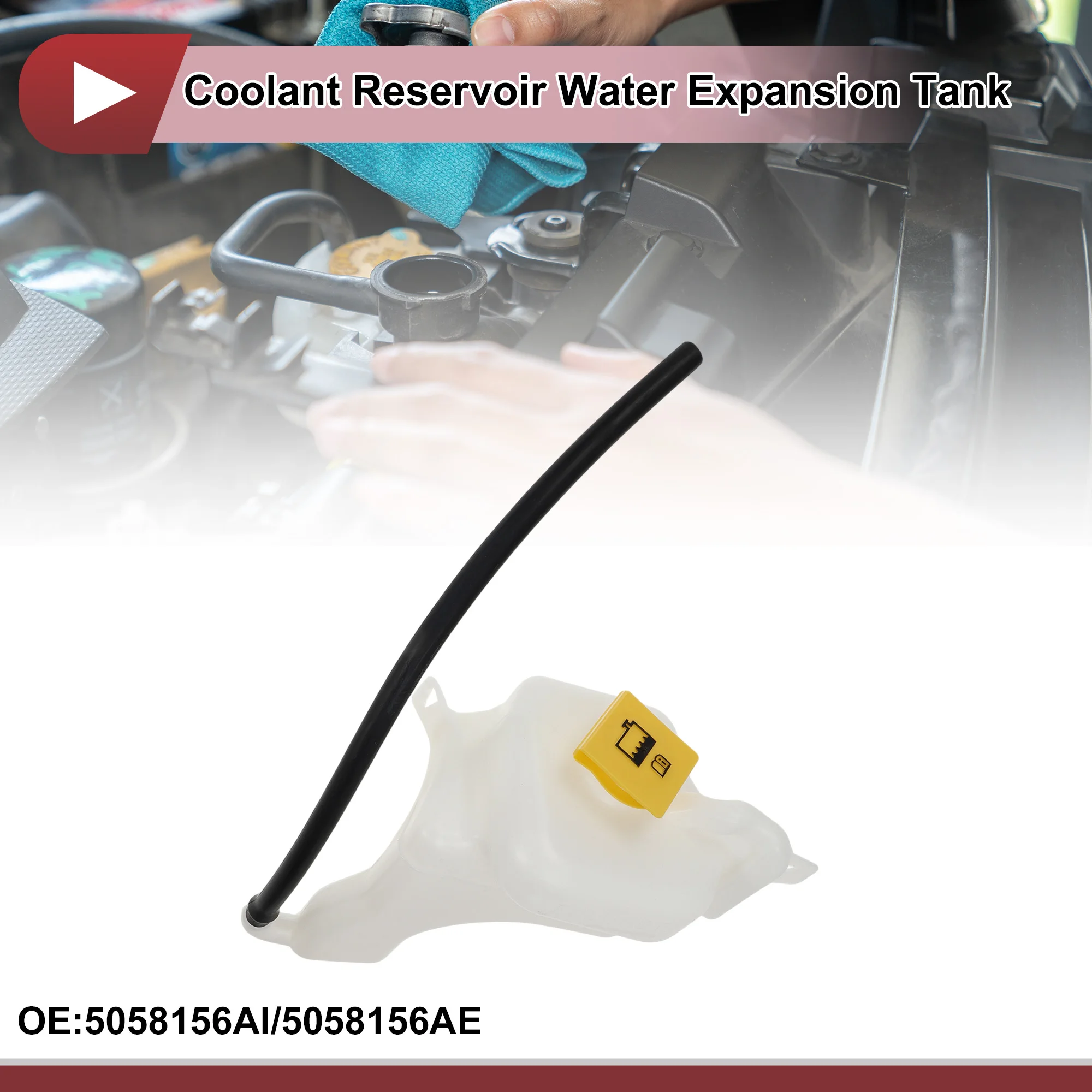 

UXCELL Coolant Expansion Overflow Tank with Cap No.5058156AI for Jeep Compass Patriot