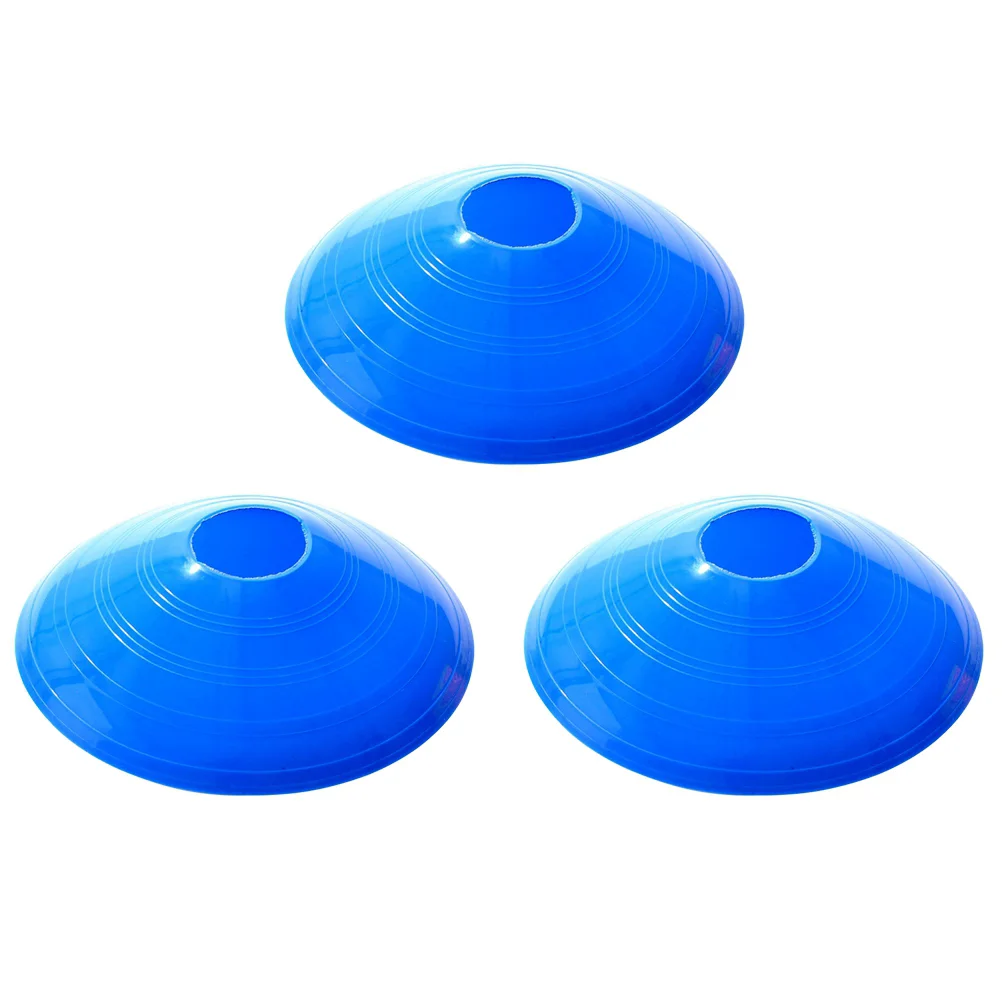 10PCS Football Training Sign Dish Plate Cone Obstacle Marker Tray Football Training Disc Equipment Ordinary Round Mouth (Yellow)