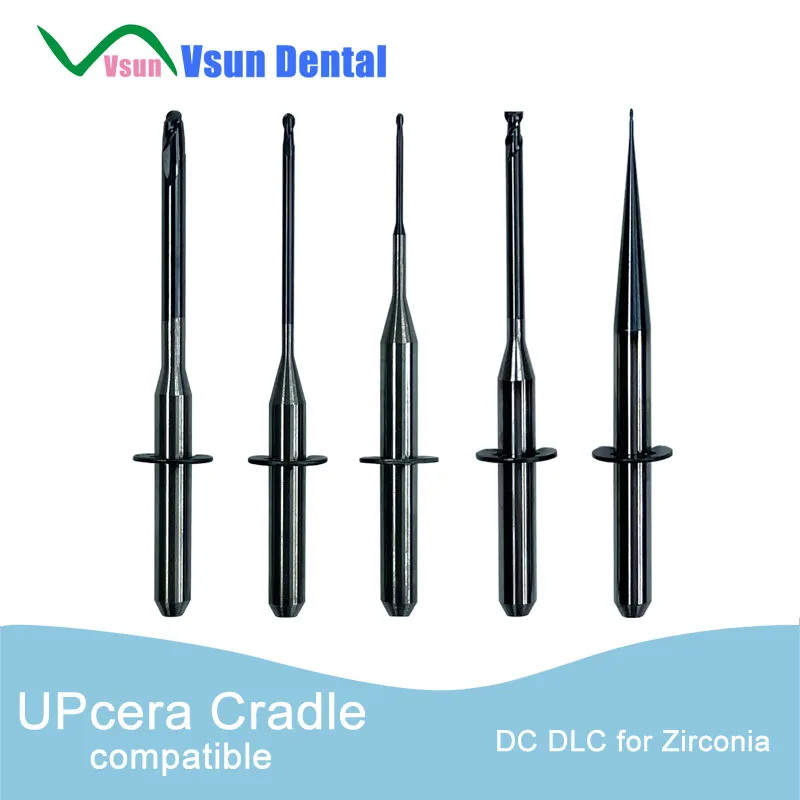 

Upcera Cradle A51 A52 CADCAM Milling Burs Dental Laboratory Tools Cutters for Lab Materials DC Diamond DLC Diamond Like Coating