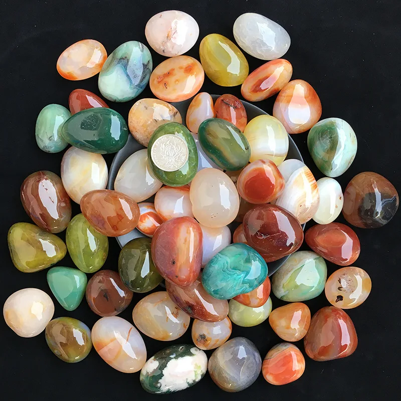 Luxury 100g Natural Agate Crystal Pebbles Colorful Decorative Stones for Aquariums, Fish Tanks Air Plant Home Decor view 6