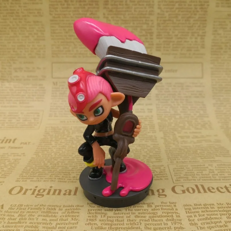 New 10cm Version Q  Anime Game  Splatoon Squid Niang Amiibo PVC Action Figure Collectible Model Toys Kid Gift