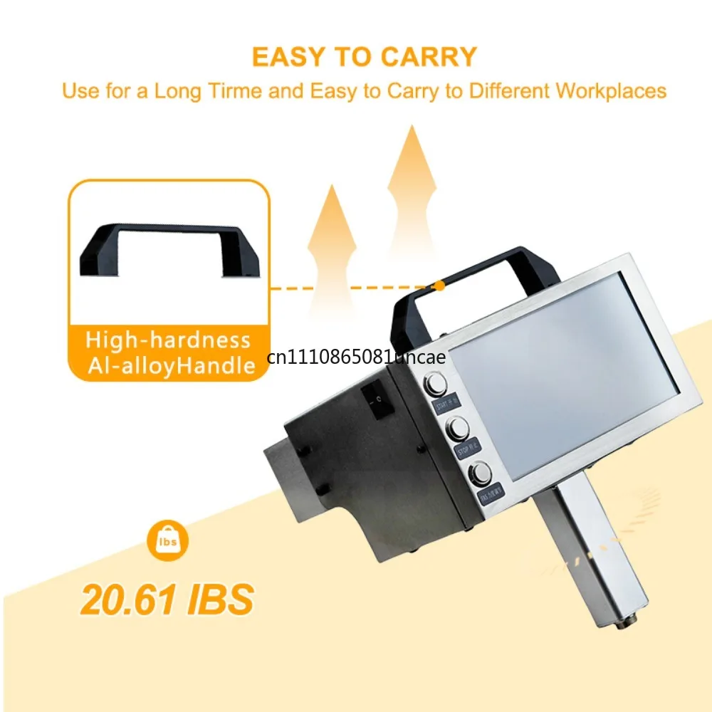 110V/220V Handheld lithium battery touch screen Electric marking machine Dot Peen Marker Vin No. Marking range 120x30/150x40mm