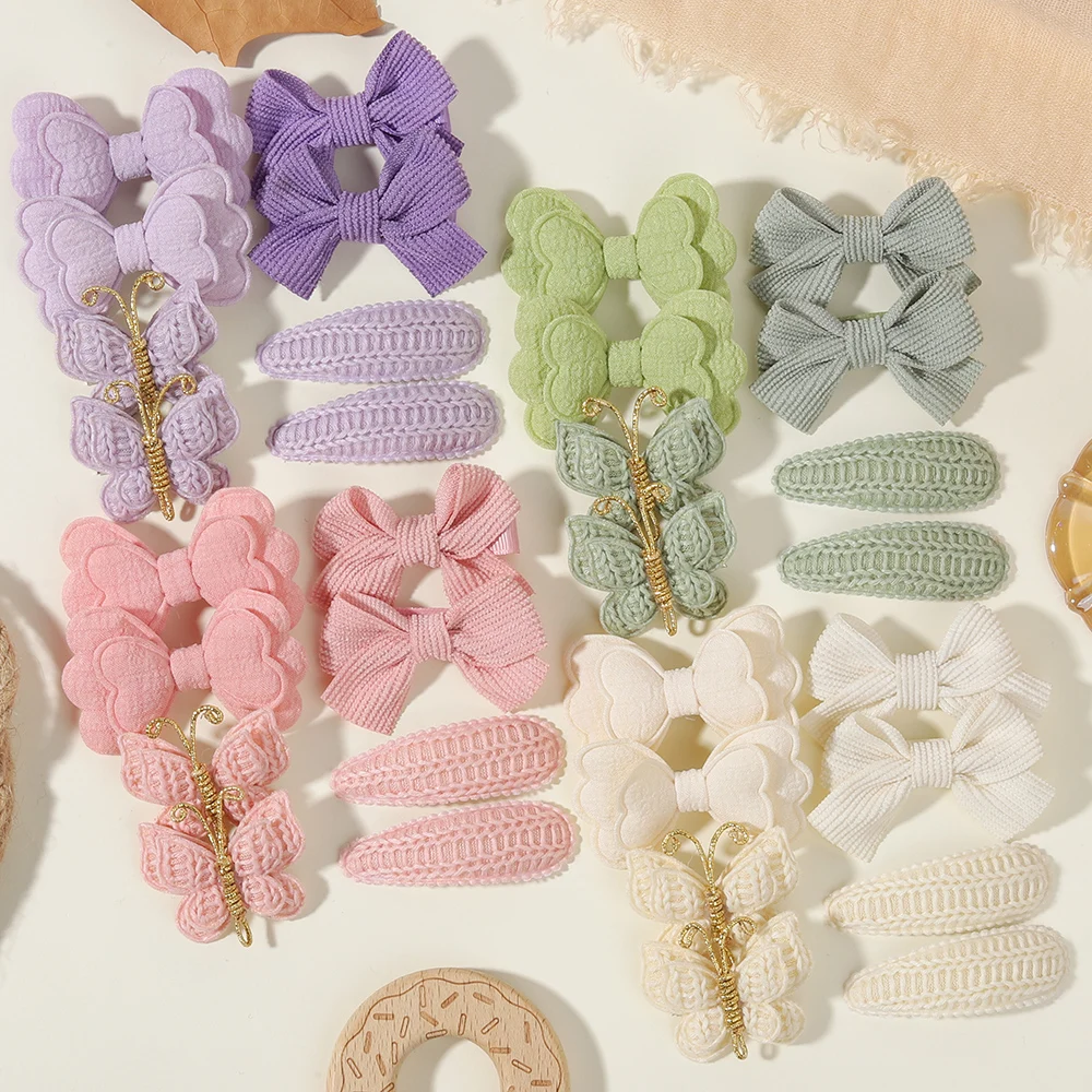 

Набор из 8-10 шт. заколок-бантиков для девочек, для малышей и детей, милые детские заколки-бантики для волос