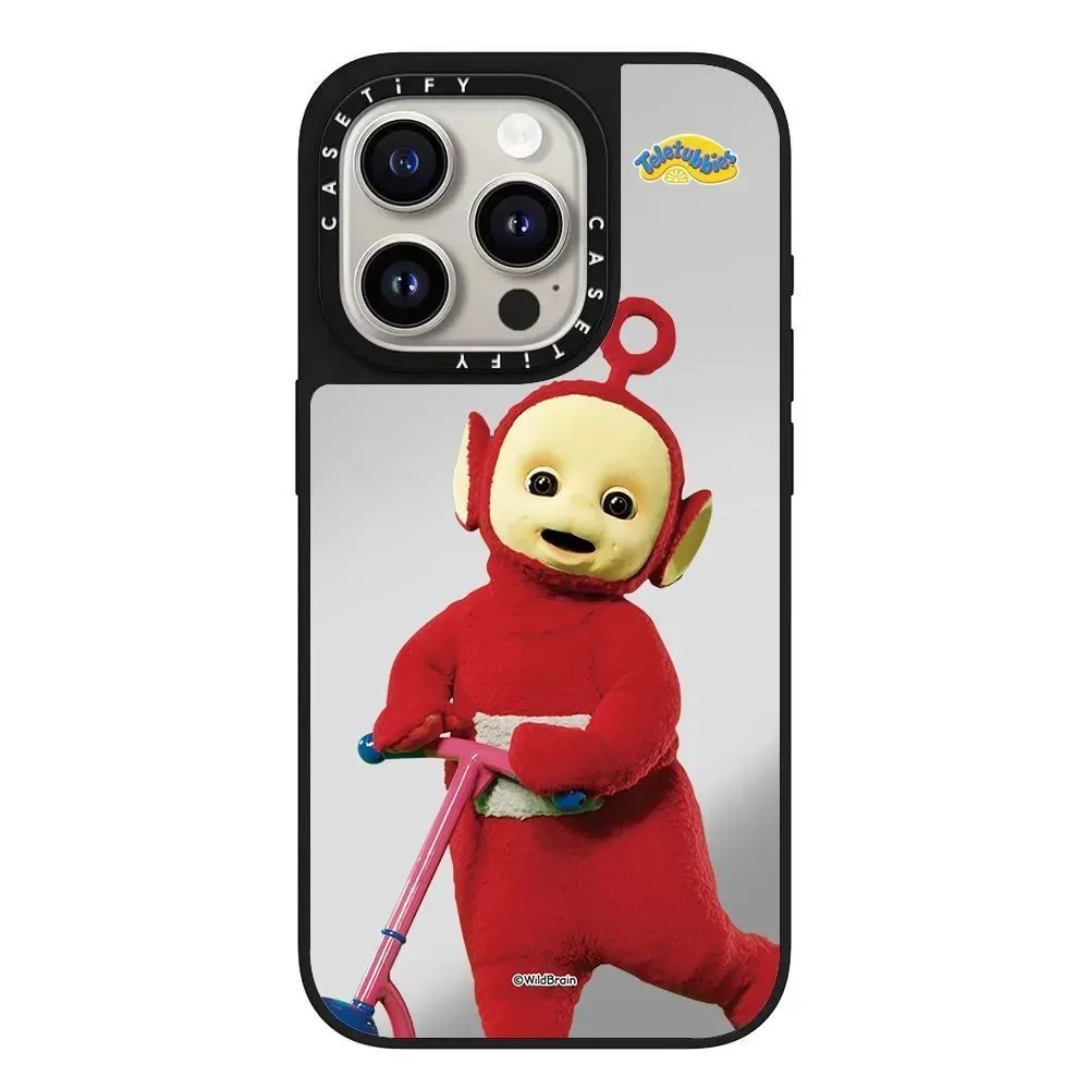 حافظة هاتف Teletubbies لهاتف iPhone 16/17 Pro Max، طراز مرآة كرتونية لطيفة
