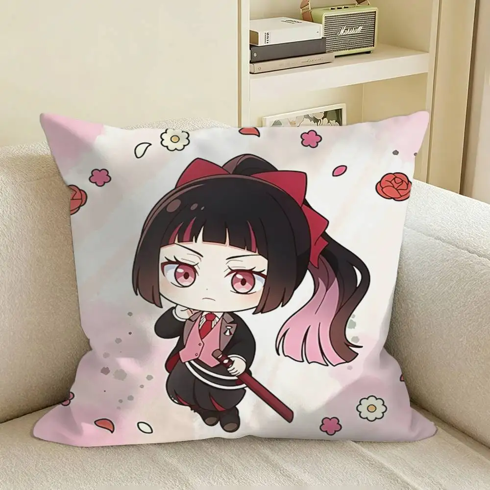 Office Agents of Four Seasons Chibi Square Sofa Pillow Cover Solid Color Living Room Home Decor Cushion Case