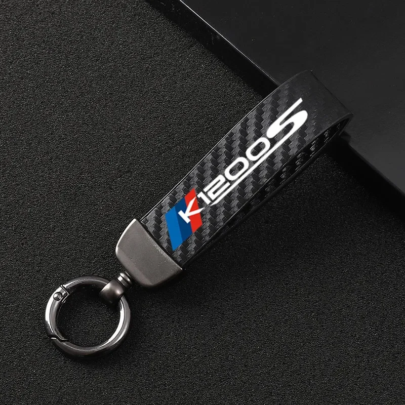 High-Grade Leather Motorcycle keychain Horseshoe Buckle Jewelry for BMW K1200S 2004-2008 2005 2006 2007 2009 K1200S K 1200 S