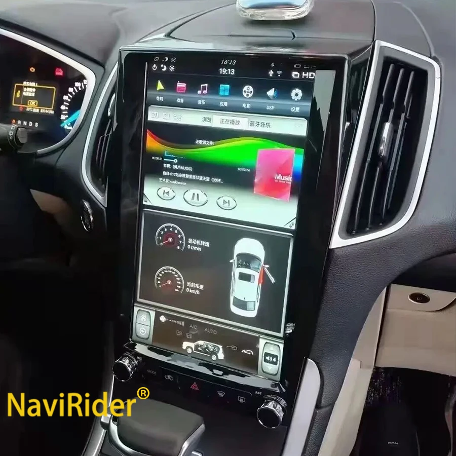 

Для Ford Edge 2015-2019 стерео 13,6 ''QLED экран Android GPS-навигация Беспроводная Автомагнитола CarPlay Автомобильный мультимедийный видеоплеер