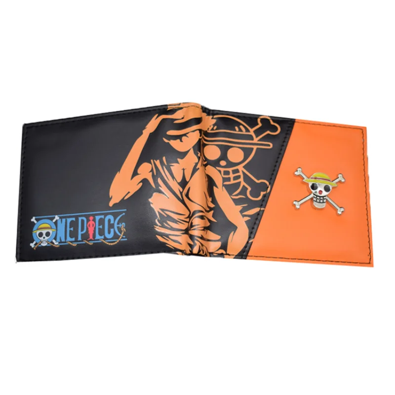 Anime japonés One Piece Monkey D. Luffy Hermosa cartera de dibujos animados Pequeño regalo