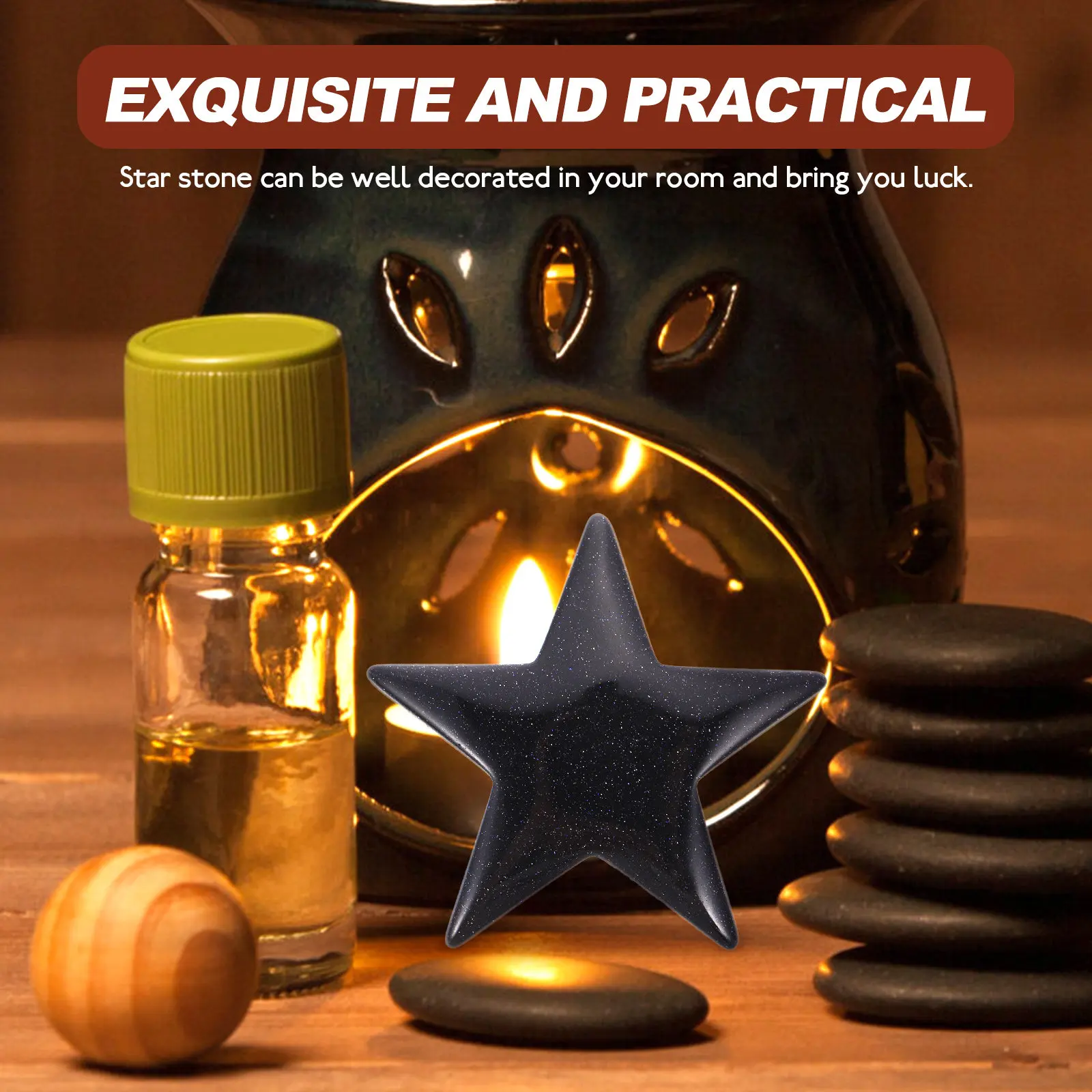 

Резной полированный натуральный камень-пентаграмма для декора дома, офиса, рабочего стола, медитации, подарок, премиум-камень для энергии