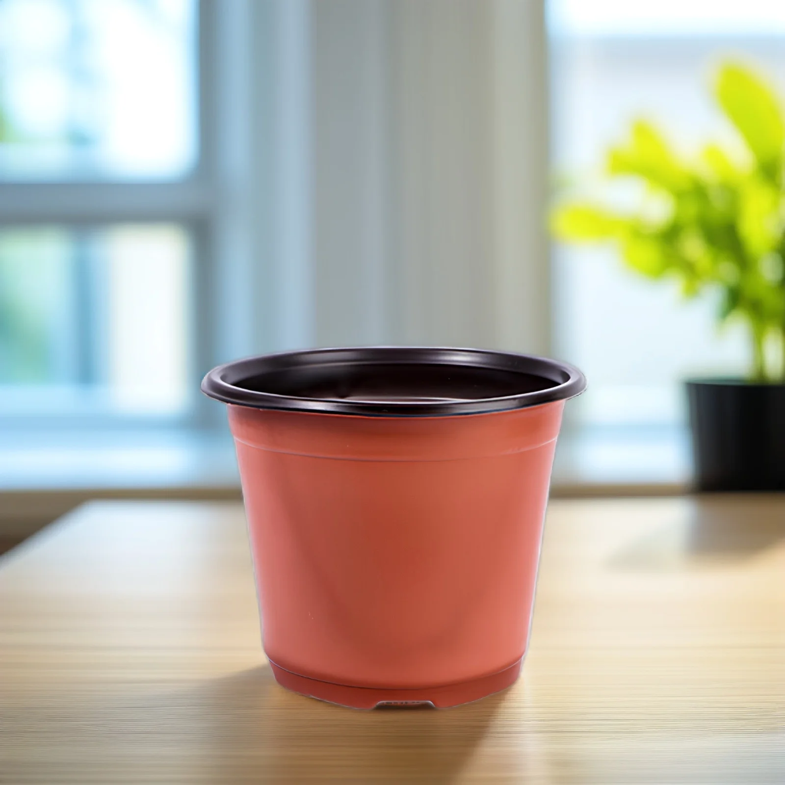 

30pcs Plastic Flower Pot 150Mm Brown Multi-Hole Breathable For Succulents Indoor Plants Desk Decor Garden Storage Use