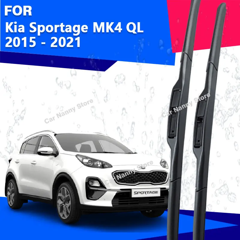

Front Windshield Windscreen Blades for Kia Sportage MK4 QL 2015 - 2021 Car Wipers Rubber Strip Wiper Soft Rubber 2016 2017 2018