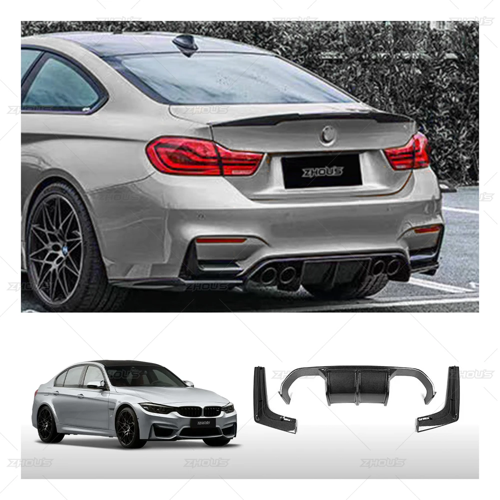 

Zhous Design Car Accessories Body Kit MP Rear Diffuser Customized Acceptable for BMW 3 Series F80 2014