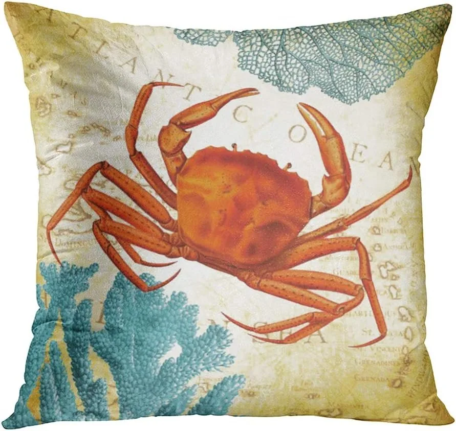 

Винтажный льняной чехол для подушки в океанском стиле, наволочка с принтом морского якоря, морской пейзаж, фермерский дом, домашний декор, наволочка