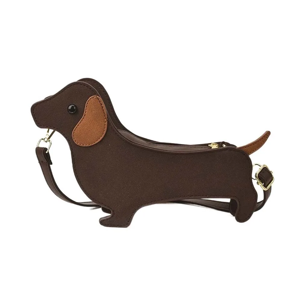 

Сумка-кроссбоди Kawaii Dachshund: объемная, водоотталкивающая, из ПУ, в корейском стиле, большая вместимость