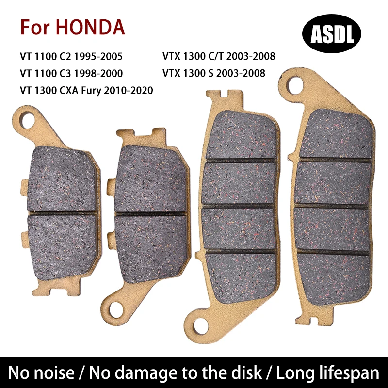 Motorcycle Front Rear Brake Pad For HONDA VT1100C2 1995-2005 VT1100 VT 1100 C2 C3 VT1300 CXA 2010-2020 VTX1300 VTX 1300 S C T
