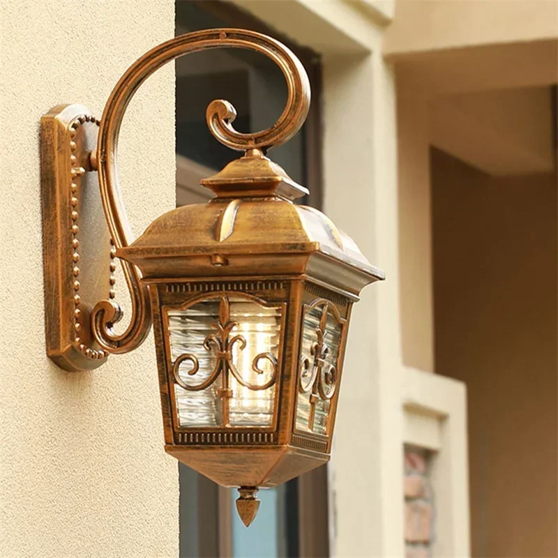Villa Community European Type Outdoor Wall Lamp Waterproof Rust Thickened Exterior Wall Lamp Balcony Aisle Door New Wall Lamp