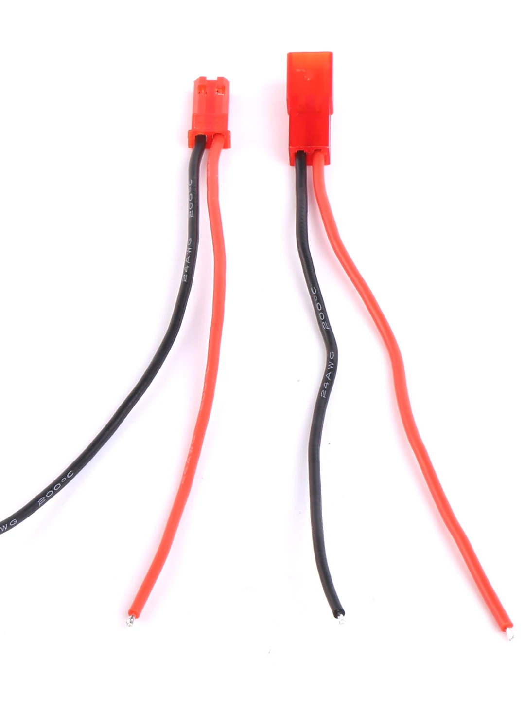 10PCS/lot JST plug Connector Pigtail Male Female BEC Plug Silicone Cable Wire 200 degree for RC Lipo Battery 24AWG Wire