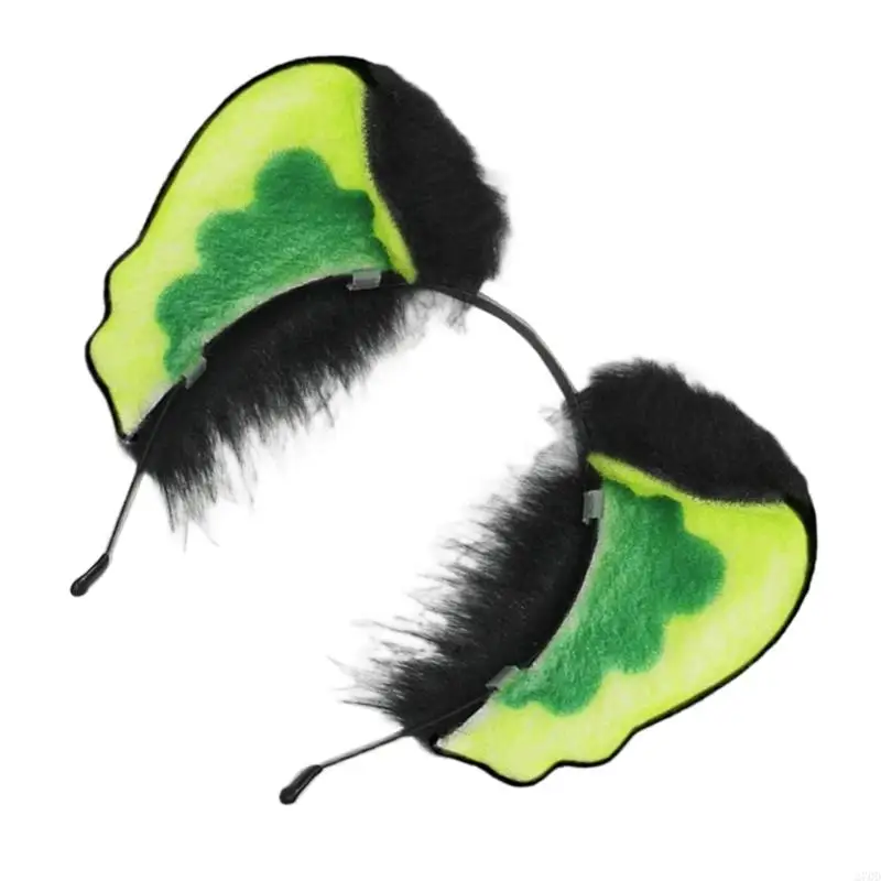 270D Vossen Oren Hoofdband Staart Fuzzy Katten Oren Hoofdband Staart Halloween Cosplay Party Katten Kostuum Accessoires voor