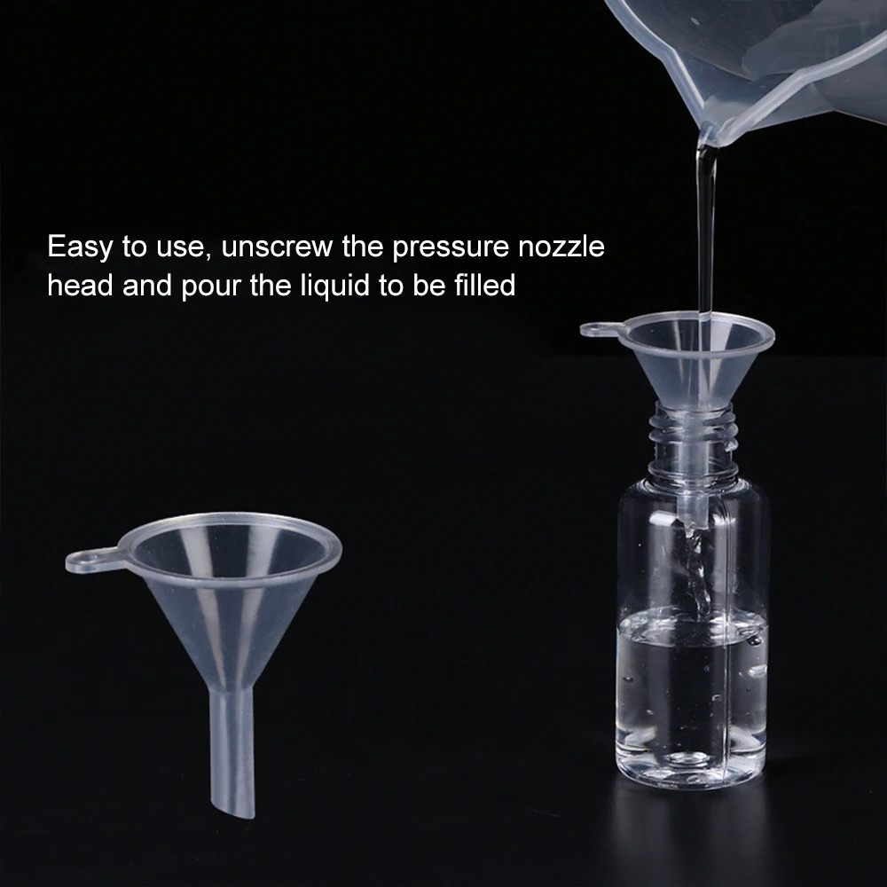 10pcs Conomic Small Funnel Multipurpose Houseware Plastic Subpackage Funnel Easy Clean Allocation Tool Mini Cosmetic Subpackage
